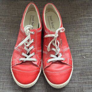 JOSEF SEIBEL Caspian Sneaker in Red  Men's Size 9
